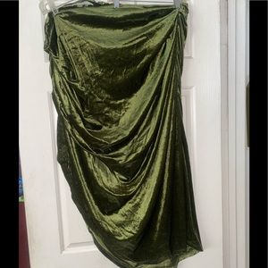 PLT ruched side midi skirt